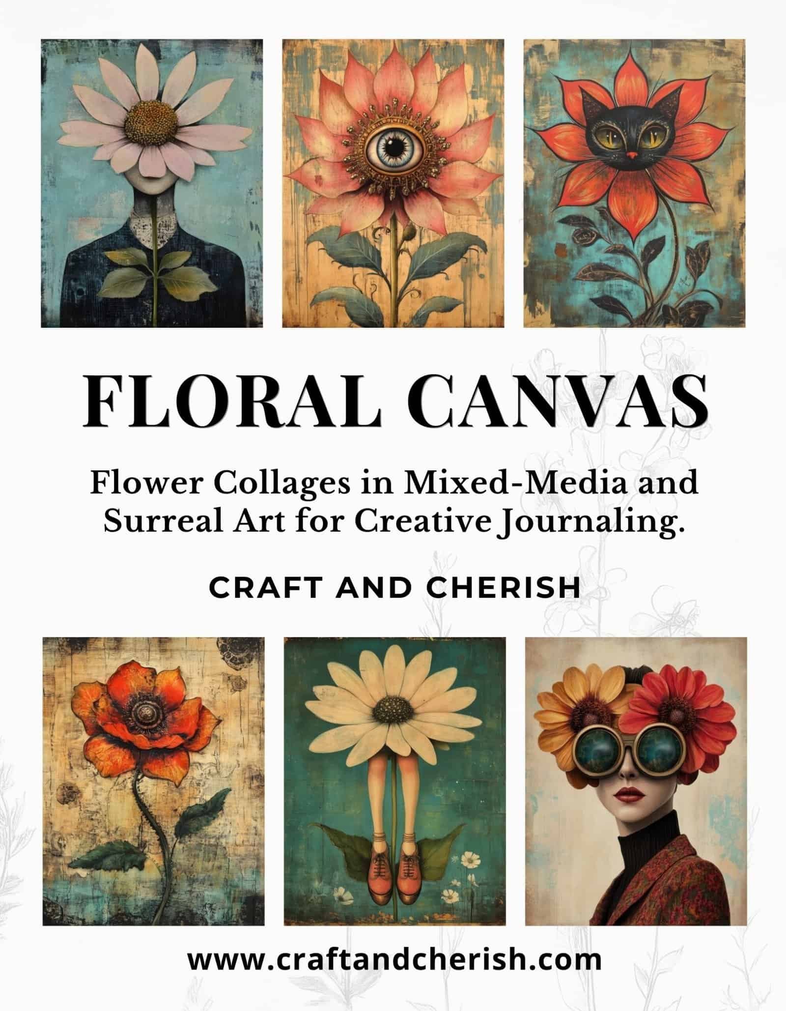 Floral Canvas Book Cover