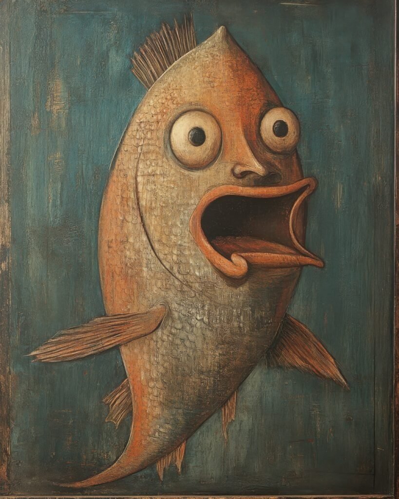 Surprised Fish with a Gaping Mouth