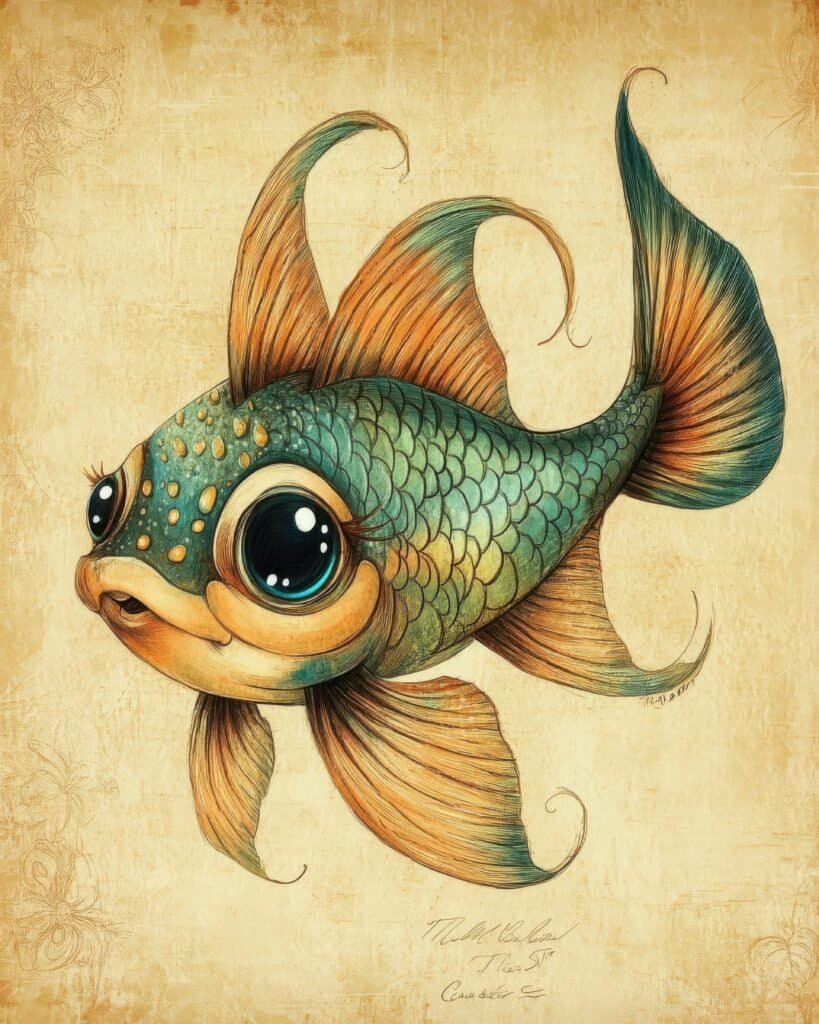 Playful Fish with Big Eyes and Bright Colors