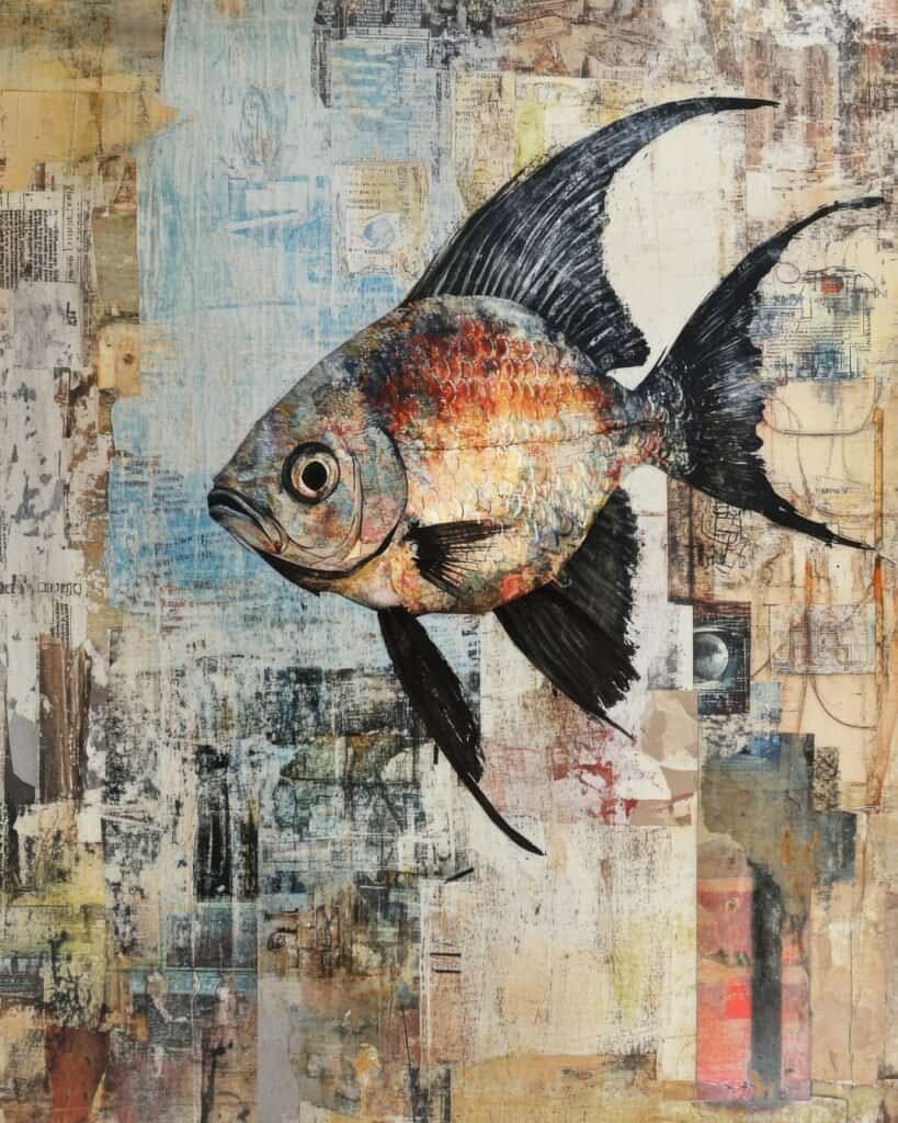 Rustic Fish on Vintage Canvas