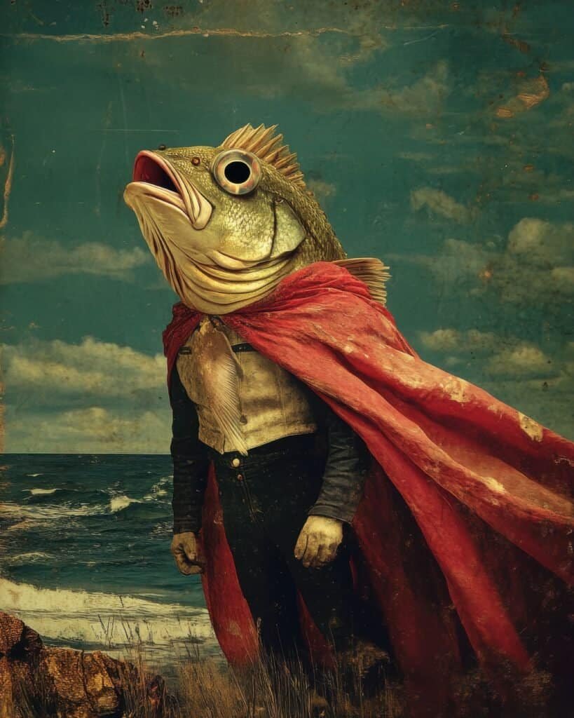 Heroic Fish in a Red Cape