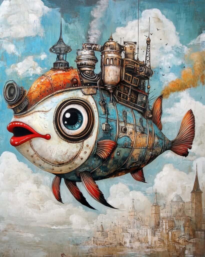 Steampunk Flying Fish