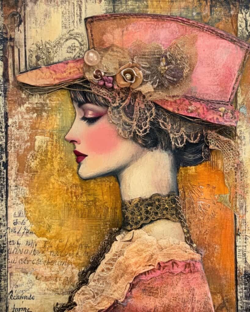 Elegant Woman in a Pink Hat