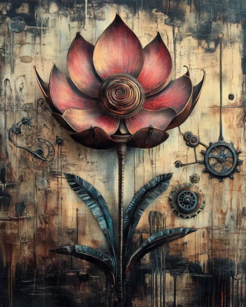 Rustic Metallic Bloom