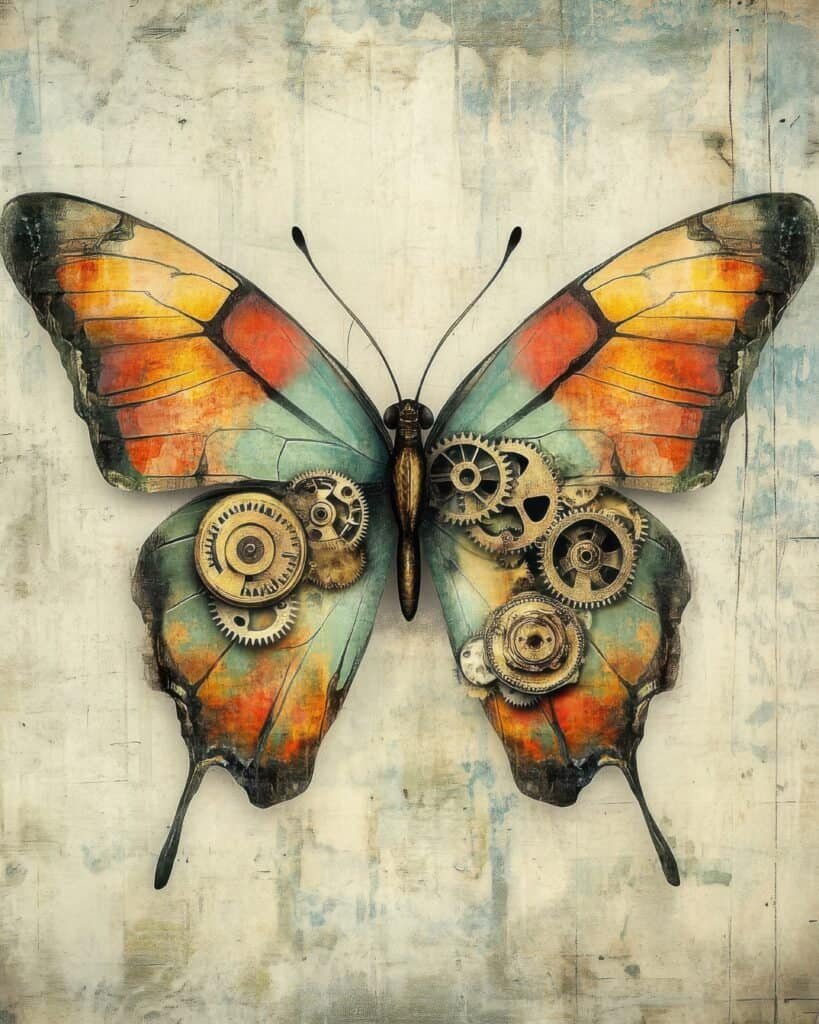 Steampunk Butterfly with Gears