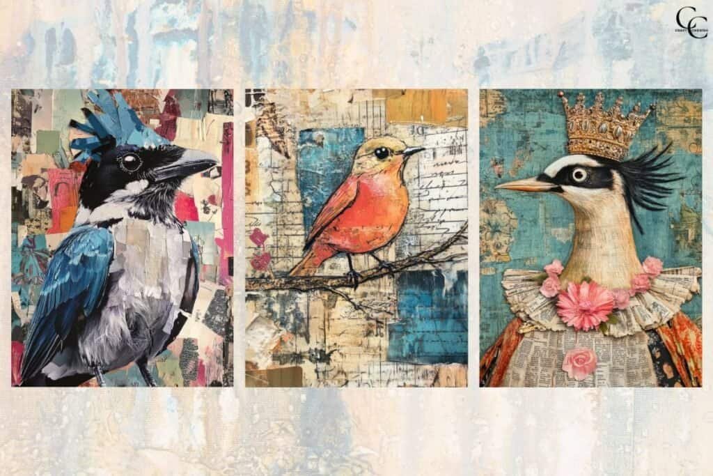 Mixed-Media Bird Images