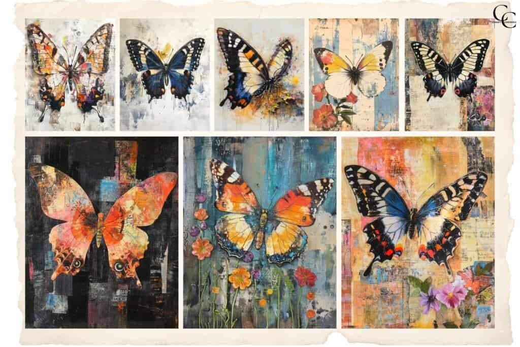 Mixed-Media Butterfly Image