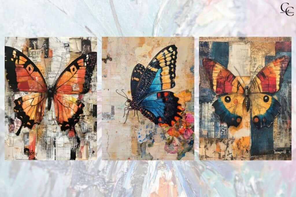 Mixed-Media Butterfly Images