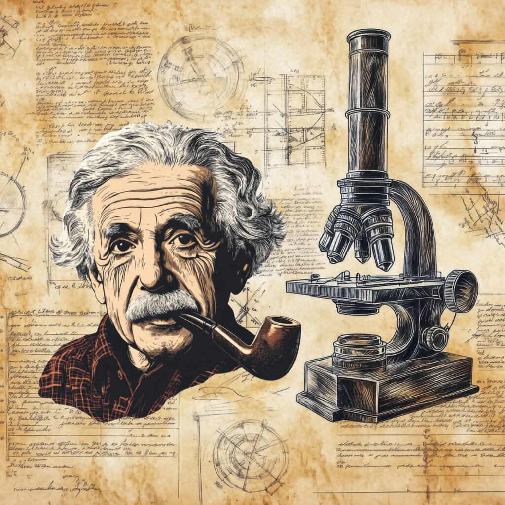 Whimsical Albert Einstein Digital Images Scrapbooking