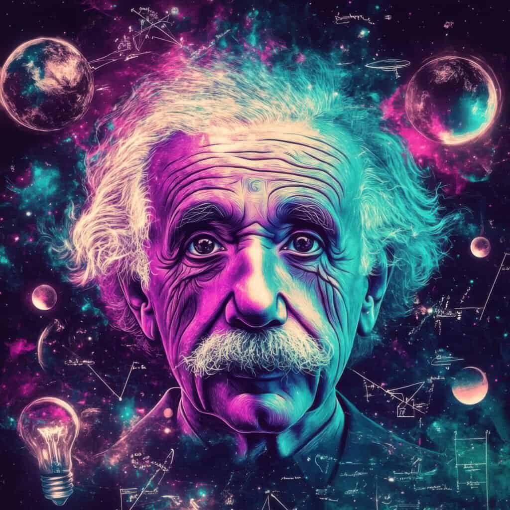 Whimsical Albert Einstein Digital Images