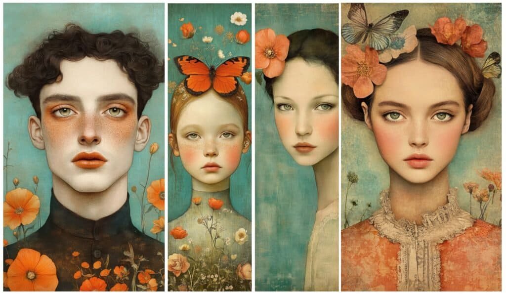 Golden Meadow Surreal Spring Art