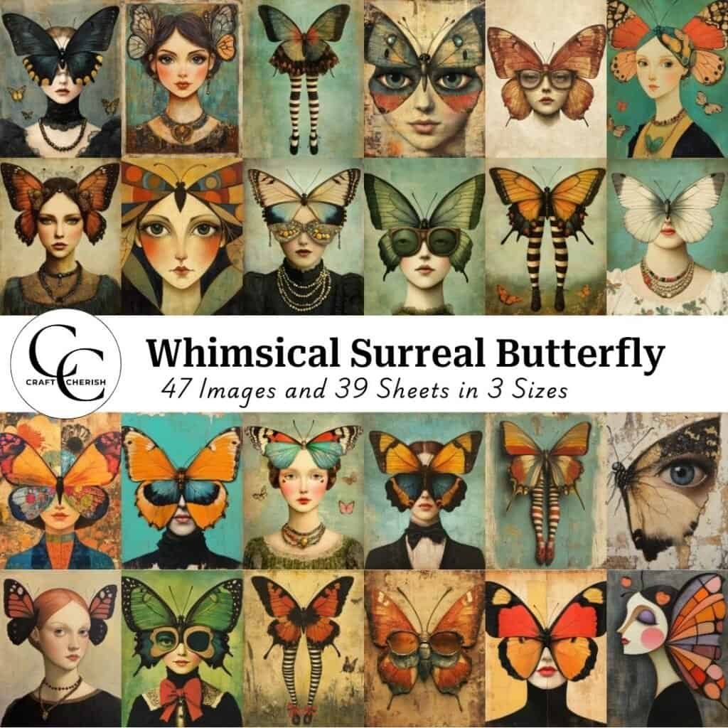 Whimsical Surreal Butterfly