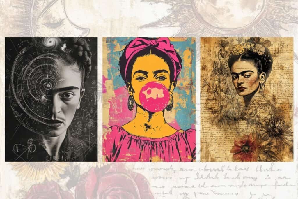 Free Surreal Frida Kahlo Portrait Image
