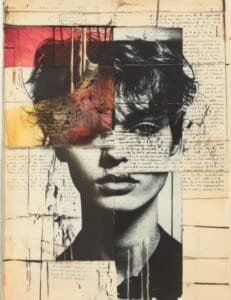 Abstract Woman Portrait with Bold Textures