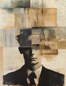 Shadowed Elegance with Aged Paper
