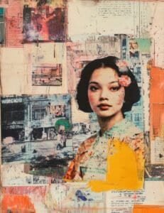 Colorful Nostalgia with Vintage Portrait