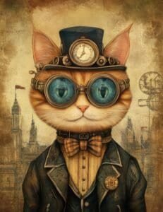 Dapper Steampunk Cat