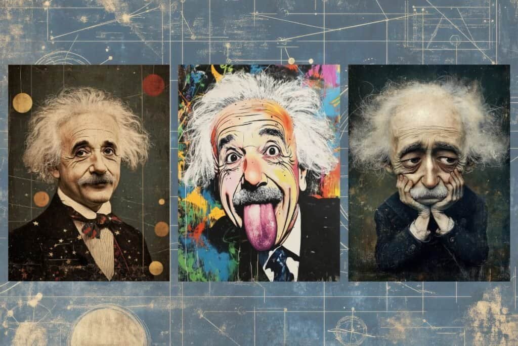 Whimsical Albert Einstein Digital Images