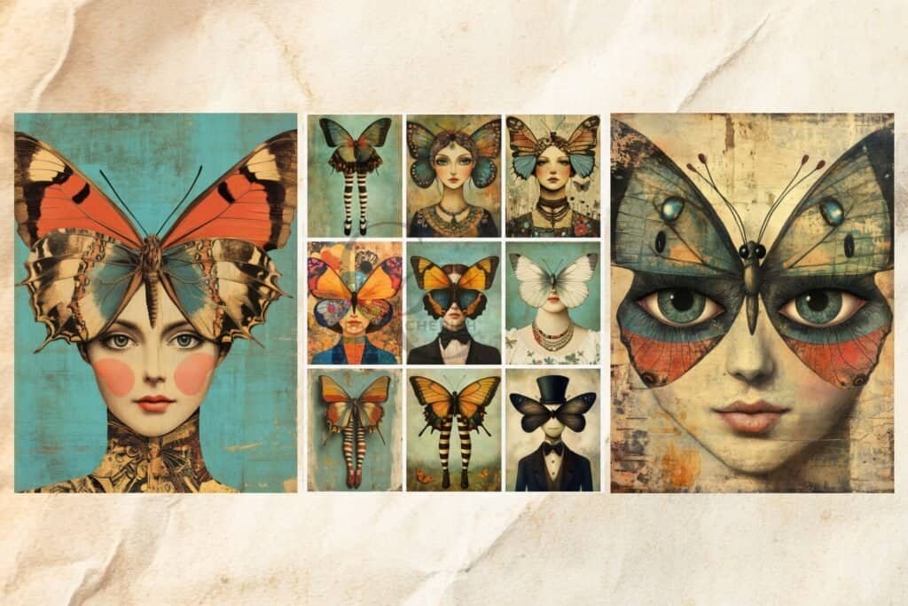 Whimsical Surreal Butterfly Portraits