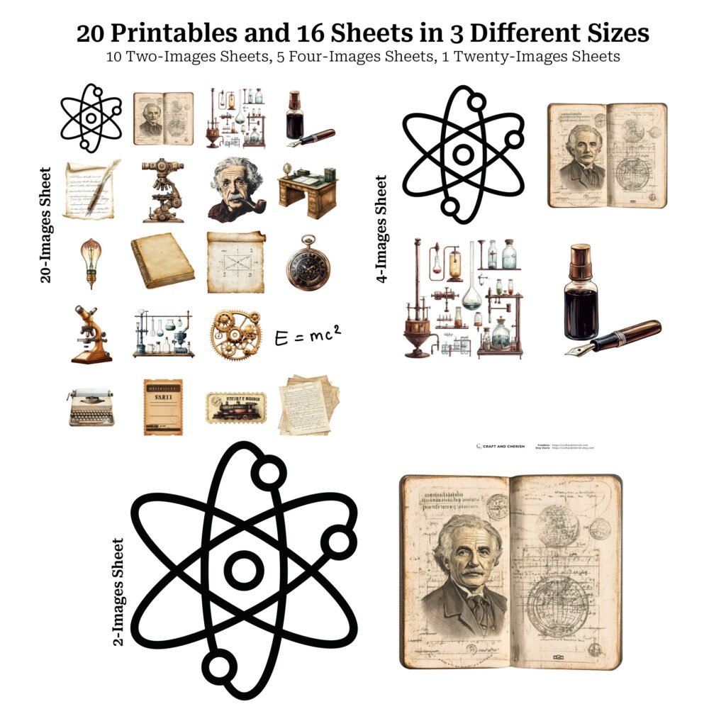 Whimsical Albert Einstein Digital Images - Ephemera