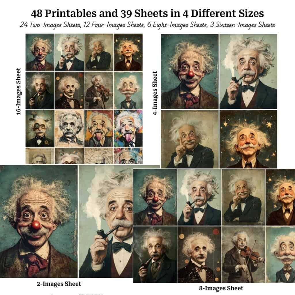 Whimsical Albert Einstein Digital Images - Portraits