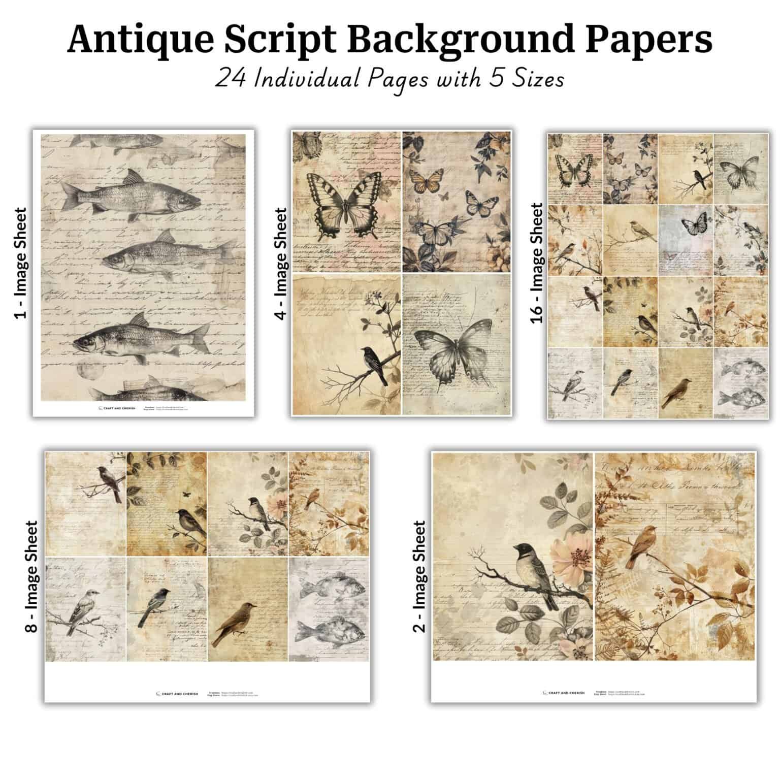 24 Old Handwriting Antique Script Background Paper Images, Vintage Junk ...