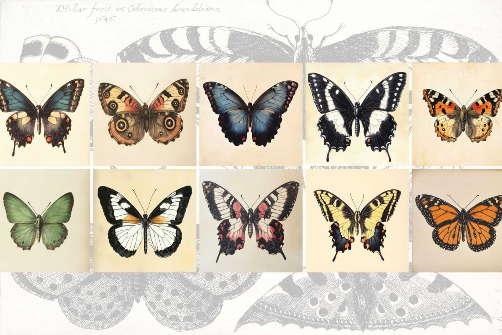 Vintage Butterfly Images Vol.1