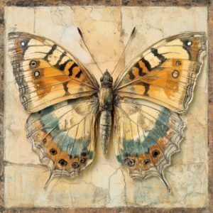 Orange and green butterfly