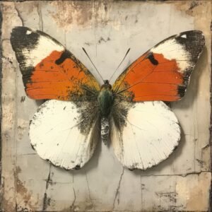 Orange white butterfly