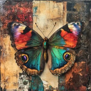 Teal plum butterfly