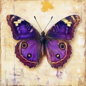 Purple detailed wings