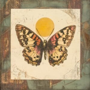 Golden yellow butterfly