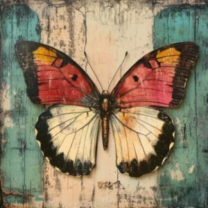 Rustic red butterfly