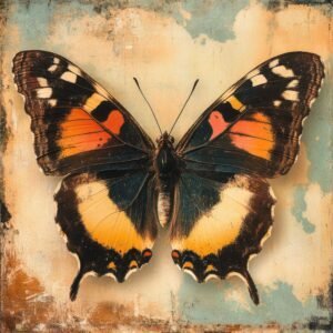 Warm orange butterfly