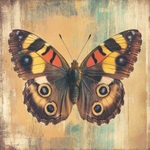 Blush Stripes Butterfly