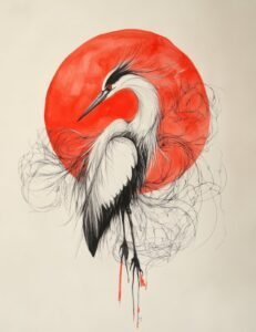 Japanese Heron Sketch