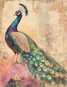 Grand Peacock in Jewel Tones
