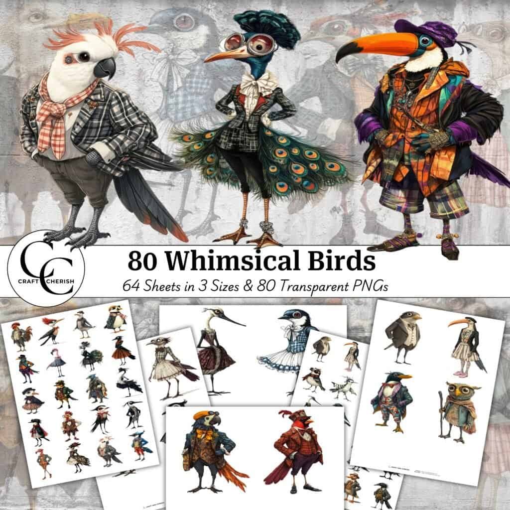 Whimsical Surreal Birds