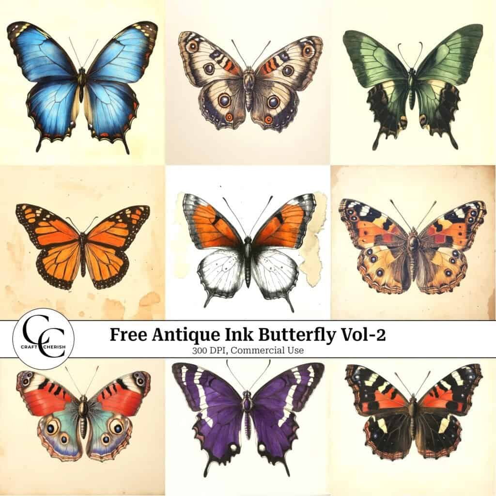 Free Vintage Butterflies