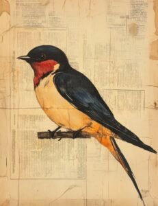 Barn Swallow with Rusty Undertones