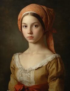 Soft Gaze in Russet and Gold