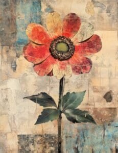 Sunset-Toned Anemone Flower