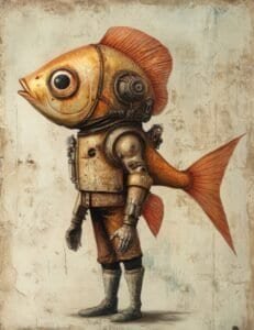Steampunk Fish Automaton