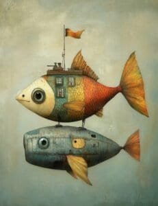 Double-Decker Fish Submarine