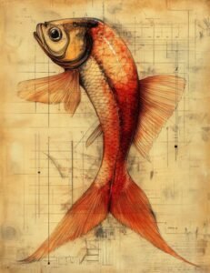 Goldfish Anatomy Drawing