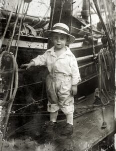 Seaside Boy in Straw Hat