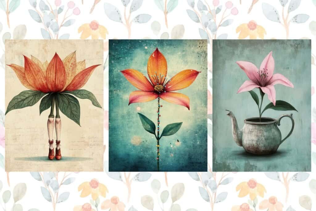 Floral Canvas Vol-1 Images
