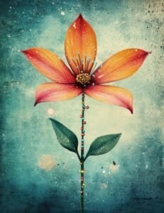 Cosmic Orange Petal Flower
