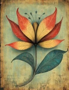Blooming Balance with Burnt Orange and Yellow Petals