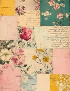 Patchwork of Vintage Floral Swatches